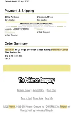 NEW 2 x Pokemon Chaos Rising POKEMON CENTER ETB Elite Trainer Box's Presale - Image 2