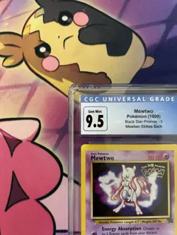Pokemon TCG Mewtwo 1999 Black Star Promos 3 Mewtwo Strikes Back CGC 10 Gem Mint - Image 2