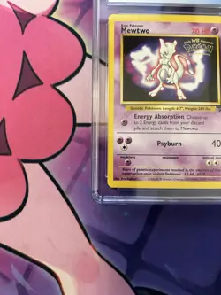 Pokemon TCG Mewtwo 1999 Black Star Promos 3 Mewtwo Strikes Back CGC 10 Gem Mint - Image 3