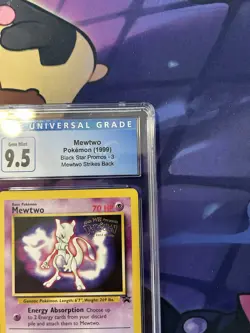 Pokemon TCG Mewtwo 1999 Black Star Promos 3 Mewtwo Strikes Back CGC 10 Gem Mint - Image 5
