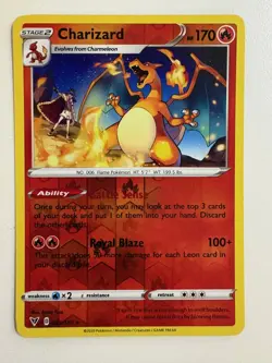 Pokemon TCG: 2020 Vivid Voltage Reverse Holo Rare Charizard (025/185) - Image 1