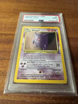 1999 Pokemon Fossil Gengar Holo #5 - PSA 9 - NEAR MINT - Ships ASAP 🔥 - Image 2