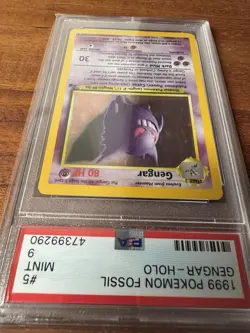 1999 Pokemon Fossil Gengar Holo #5 - PSA 9 - NEAR MINT - Ships ASAP 🔥 - Image 3