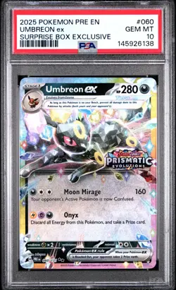 Umbreon EX 060/108 Surprise Box Exclusive Pokemon PSA 10 - Image 1