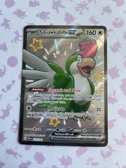 Pokemon TCG Squawkabilly ex Scarlet & Violet: Paldean Fates 223/091 Holo... - Image 1