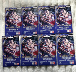 One Piece TCG The Azure Sea’s Seven OP-14 Sleeved Booster Pack Lot Of 8 Sealed - Image 1