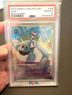 Disney Lorcana - Olaf- Happy Passenger - Enchanted - PSA 10 💎🔥 - Image 1