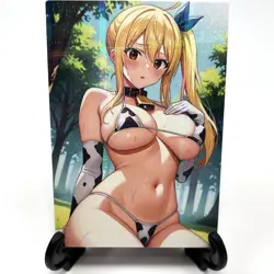 Fairy Tail Lucy Heartfilia Sexy Hot Anime Waifu Girl Lewd Goddess Story Art Card - Image 2