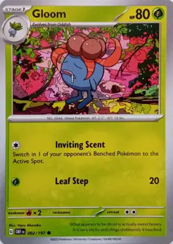 GLOOM - UNCOMMON - OBSIDIAN FLAMES - POKEMON CARD - 002/197 - Image 1