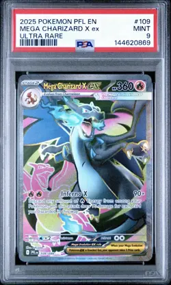 Pokemon PSA Graded Mint Card Lot Mega Charizard X EX Lapras Typhlosion - Image 1