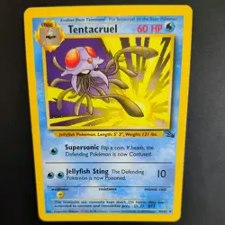 TENTACRUEL 44/62 POKEMON CARD (FOSSIL SET) - Image 1