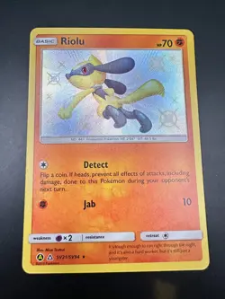 Pokemon Card Riolu SV21/SV94 Shiny Hidden Fates Shiny Vault - Image 1