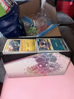 RESERVED: Etb Box Full Of Bulk Pokemon Cards - Image 1