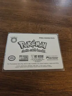 Pokemon Ash Ketchum Pioneer Viz Video Promo Card Lenticular PIKA-0020D/DVD - Image 3