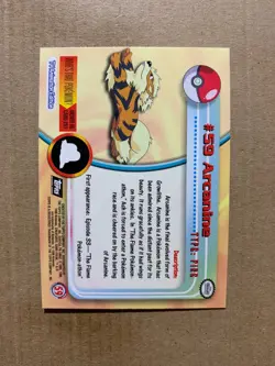 Arcanine #59 TOPPS Black Label Series 1 - Flames Foil Pokemon Card - NM/Mint - Image 2
