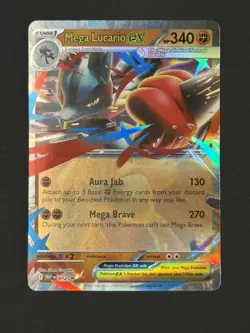 Mega Lucario EX - 012 Mega Evolution Black Star Promo Pokemon TCG Jumbo Card - Image 1
