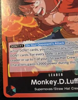 Monkey.D.Luffy OP13-001 Leader Carrying On His Will One Piece Card Game - Image 4