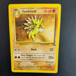 SANDSLASH 41/62 POKEMON CARD (FOSSIL SET) - Image 1