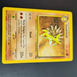 SANDSLASH 41/62 POKEMON CARD (FOSSIL SET) - Image 2