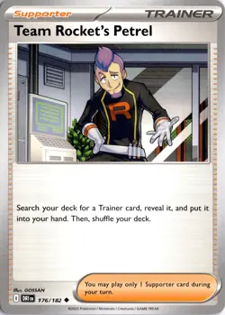 Team Rocket's Petrel - 176/182 SV10: Destined Rivals Pokemon Card TCG - Image 1