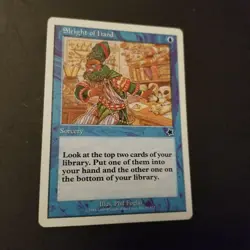 1x Sleight of Hand, MP, Starter 1999, EDH Commander Modern Draw Spell Blue - Image 1