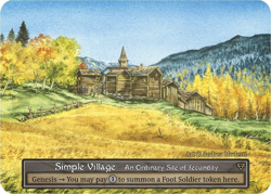 FOIL Sorcery Contested Realm - Simple Village (Foil) - Beta (B) - Image 1