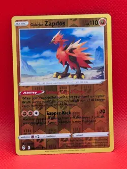 GALARIAN ZAPDOS 082/203 HOLO EVOLVING SKIES POKEMON REVERSE HOLO LP - Image 1