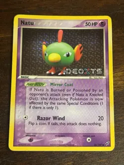 Natu- #66/107 - EX Deoxys - Stamped Reverse Holo Pokemon Nintendo English - Image 1