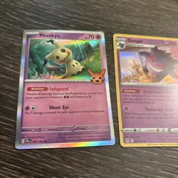 Pokemon Pumpkin Stamped Gengar Mimikyu Pikachu Holo Lot of 3 NM Trick Or Trade - Image 4