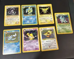 x7 Vintage Rare Holo Pokemon Card Lot WOTC Holo Lot - Good Conditions - Image 1
