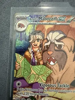 Pokemon TCG Arven's Mabosstiff EX #235/182 Sv10: Destined Rivals SAR Full Art NM - Image 2