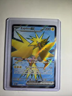 Pokemon TCG Zapdos EX Scarlet & Violet Holo Ultra Rare Card 192/165 - Image 1