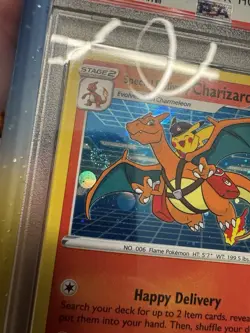 Pokemon Special Delivery Charizard SWSH075 PSA 8 Promo Holo 2022 w. SWIRL - Image 3