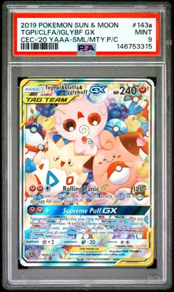 Pokemon Togepi & Cleffa & Igglybuff GX 143A/236 Alternate Art Holo - PSA 9 - Image 1