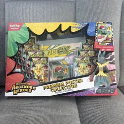 Pokemon TCG: Ascended Heroes Premium Poster Collection Mega Lucario Sealed Box - Image 1