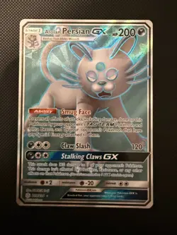 Pokemon Sun & Moon Full Art - Cosmic Eclipse 219/236 Alolan Persian GX - Image 1