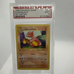 1999 Pokemon Game Base Set 1st Edition Charmeleon Card 24/102 PSA 9 (Shadowless) - Image 1