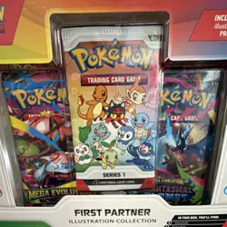 Pokemon TCG First Partner Illustration Collection Series 1 Sealed 3-Pack Promo - Image 3
