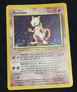 Pokemon TCG Mewtwo Base Set Holo 10/102 - Image 1