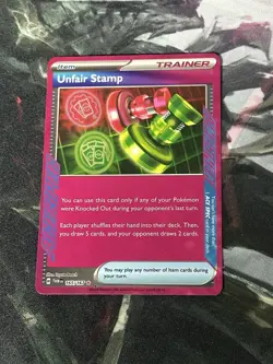 UNFAIR STAMP 2024 POKEMON TWILIGHT MASQUERADE ACE SPEC RARE 165/167 - Image 1