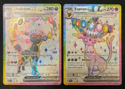 Pokemon TCG Umbreon ex 176 Promo + Espeon ex 175 Promo - Prismatic Evolutions ✅ - Image 1