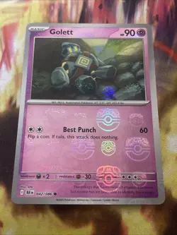 Golett (Master Ball Pattern) 042/086Sv: Black Bolt Holo NM - Image 1