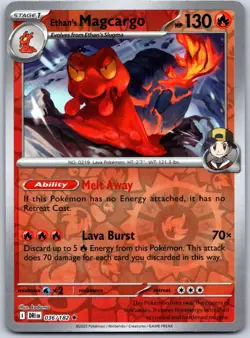 Ethan's Magcargo 036/182 Rare Destined Rivals Pokemon Reverse Holo Near Mint - Image 1
