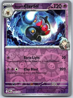 Steven's Claydol 084/182 Uncommon Destined Rivals Pokemon Reverse Holo Near Mint - Image 1