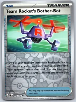 Team Rocket's Bother-Bot 172/182 Destined Rivals Pokemon Reverse Holo NM - Image 1