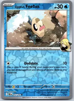 Cynthia's Feebas 052/182 Common Destined Rivals Pokemon Reverse Holo Near Mint - Image 1