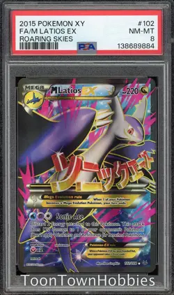 PSA 8 Pokemon - M Latios ex 102/108 Full Art - Roaring Skies - Image 1