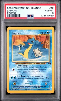 2001 POKEMON SOUTHERN ISLANDS PROMO #12 LAPRAS PSA 8 - Image 1