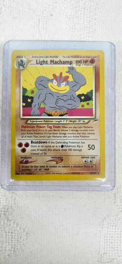 Pokemon Light Machamp 25/105 Neo Destiny Rare 100 HP Stage 2 2000 English Regul… - Image 1