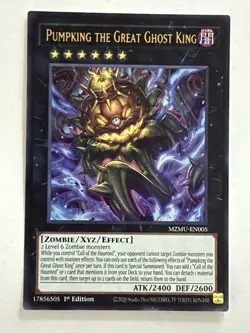 Yu-Gi-Oh! Pumpking the Great Ghost King Maze of Muertos 1st Edition MZMU-EN005 - Image 2
